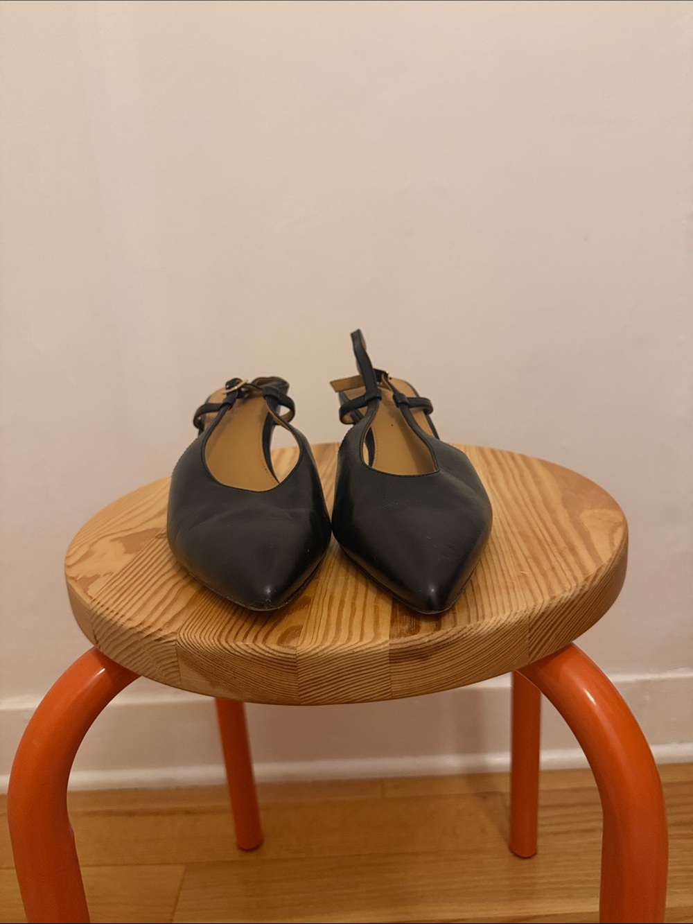 Madewell Pointed Toe Kitten Heels in Black